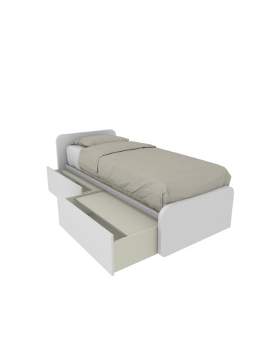 Letto singolo con cassetti...
