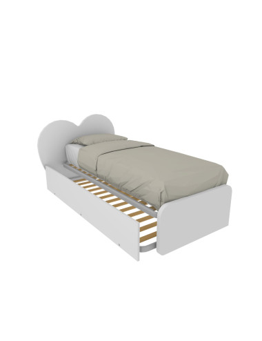 Letto singolo a cuore...