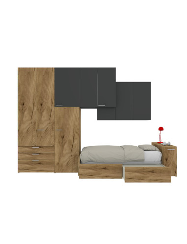 Dormitorio puente con cama...